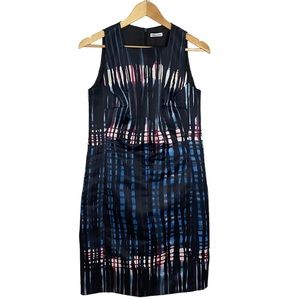 Tomas Maier Sheath Dress Size 6 Made in Italy Designer Premium Abstract